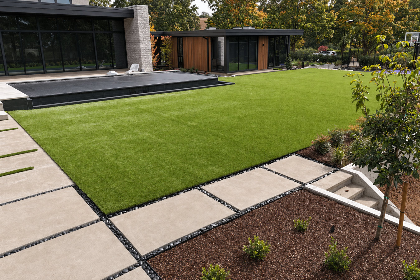 Commercial turf installation